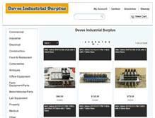 Tablet Screenshot of davesindustrialsurplus.com